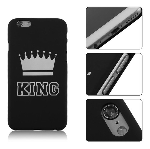 Moda King Queen Lovers Telefone Móvel Pc Scrub Capa Su