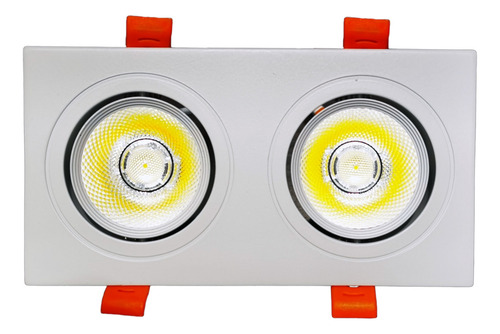 Spot Led Lineal 14w De 2 Modulos Para Empotrar En Plafon