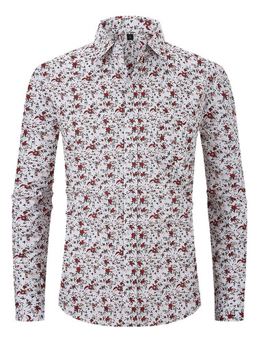 Camisas Elásticas Estampadas Para Hombre, Talla Estadouniden