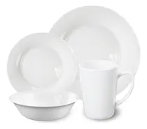 Comprar Set Vajilla 24 Piezas Platos Tazas Bowls Vidrio Opal Carol