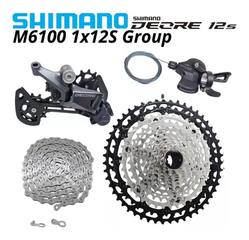 Transmisión 1x12 Shimano 11-52 Deore Cassette Sunshine 12s M