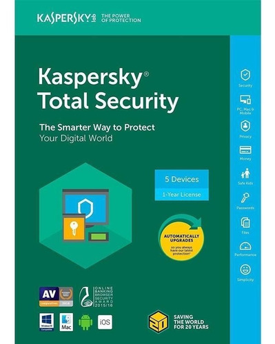 Kaspersky Total Security 3 Pc 1 Año 