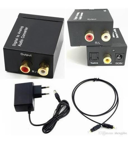 Convertidor Adaptador Audio Digitalóptico A Rca + Cable 