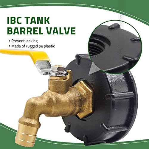 Adaptador De Tanque Ibc Y Grifo De Agua Horiznext 275, 330 G