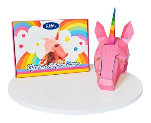 Mascara 3d Para Niños Kiddy Unicornio Temperas De Regalo