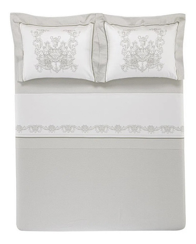 Imagem 2 de 4 de Jogo De Cama Queen Trussardi 300 Fios Egípcio Fiermonte