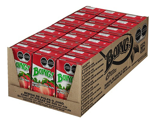 Jugo Boing Sabor Fresa 24 Pack 500 Ml