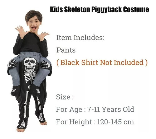 Disfraz De Calavera Con Diseño De Calavera En La Espalda