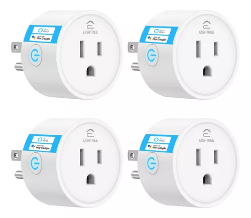  Enchufes inteligentes que funcionan con Alexa, Smart Life Wi-Fi  Outlet compatible con Alexa, Google Home y Smartthings, enchufe inteligente  con control remoto y función de temporizador, solo WiFi de 2.4 GHz (