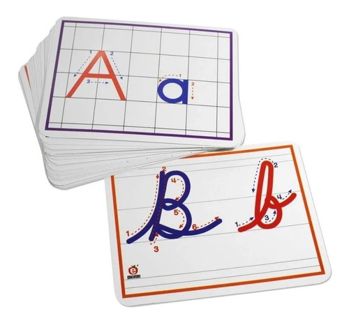 Flash Cards Didácticas Del Abecedario Script/ Cursiva