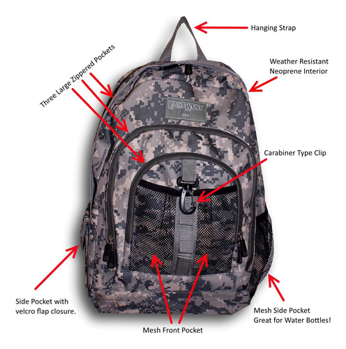 Bc104 Mochila Deportiva Militar De Camuflaje Digital