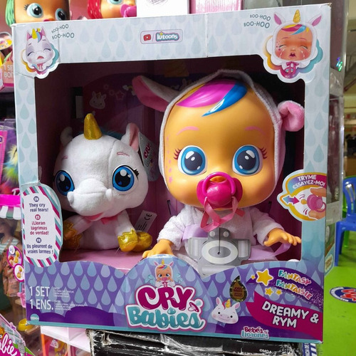 Muñeca Bebes Llorona Unicornio Lloran De Verdad Cry Babies