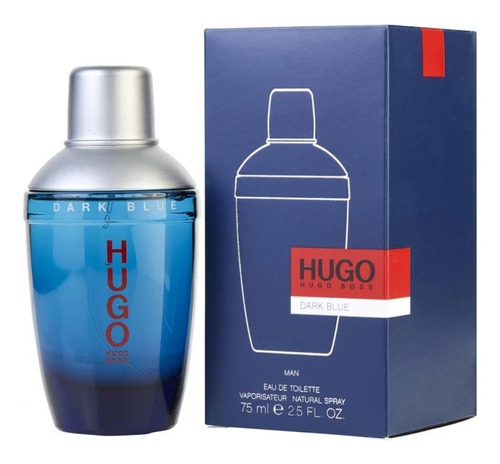 Perfume Original Hugo Dark Blue Hugo Boss Edt Caballero 75ml