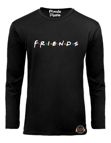 Polera Manga Larga De Hombre Serie Friends Clásico 