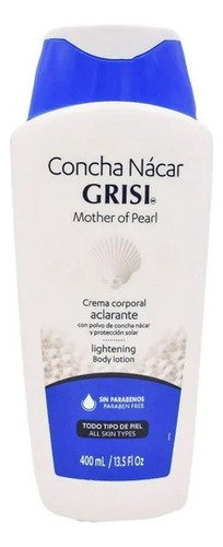 Crema Corporal Líquida Grisi Concha Nácar 400ml