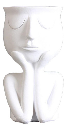 2x Escultura De Retrato Humano Maceta Florero Planta