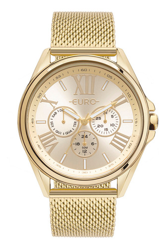 Relógio Euro Feminino Multiglow Dourado