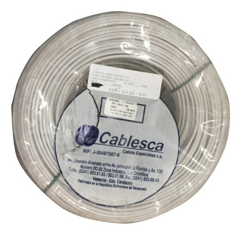 Cable Flexible Tipo Spt 2x14, 600v, De 100 Mts