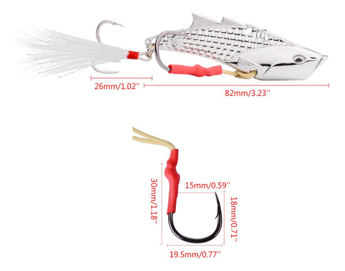 * Iscas (s) Señuelos De Pesca Metal Vib Hard Spinner Blade