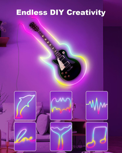 Luz De Cuerda De Neón Lpmylmc Con Chip Ic, Flex De Neón Led