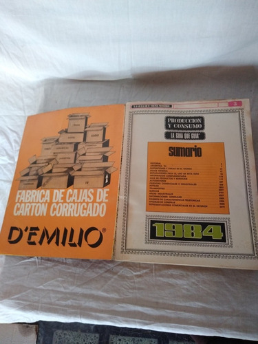 2 Guía Antigua Producción Y Consumo 1984 (Usado)