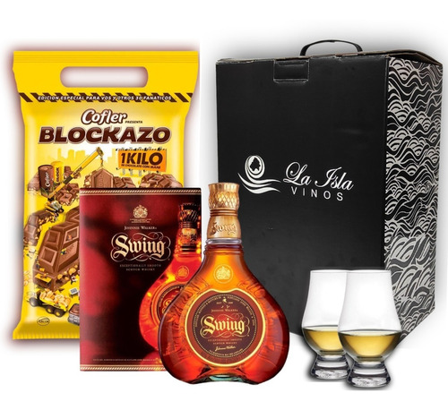 Whisky Johnnie Walker Swing Box Regalo + Copas Chocolate