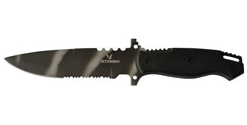 Cuchillo Táctico Stinger 16cm Camuflado Original Vaina