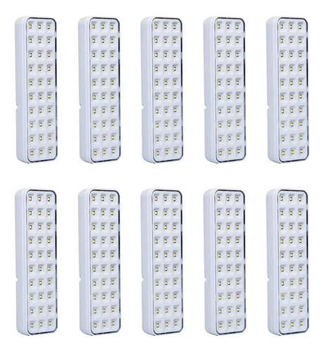 Pack X10 Luminaria Emergencia 30 Led Homologada - Electro - 