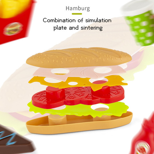 Kids Toys Burger, Juego De 16 Unidades, Juguete De Simulació