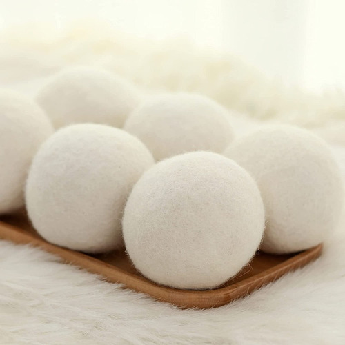 Imagen 5 de 8 de Pack De 6 Bolas Secadora Lana Orgánica Natural Antiestática