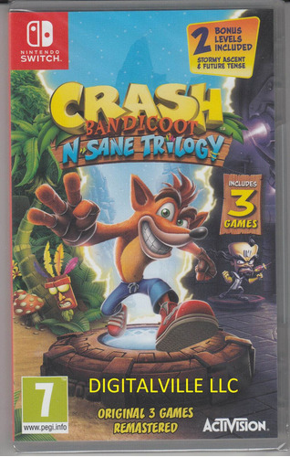 Crash Bandicoot N Sane Trilogy Nintendo Switch