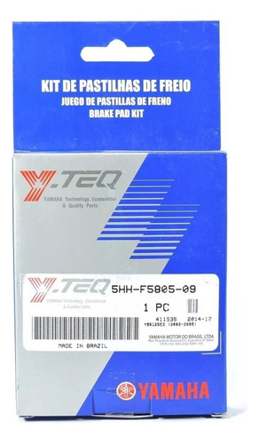 Pastillas Freno Yamaha Ybr 125 Y-teq Basilero