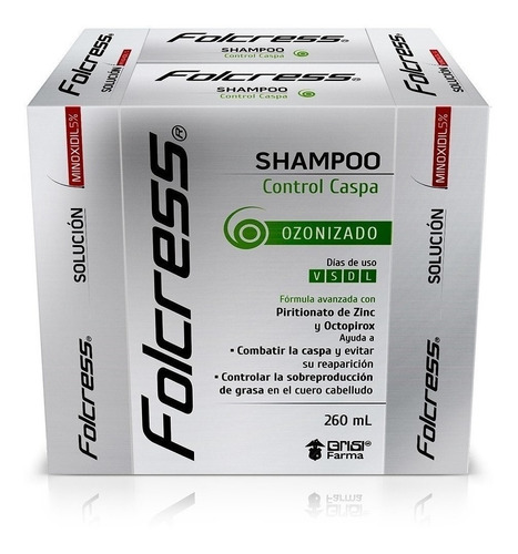 Kit Folcress 2 Shampoo De 260ml C/u + 2 Solución De 60ml C/u