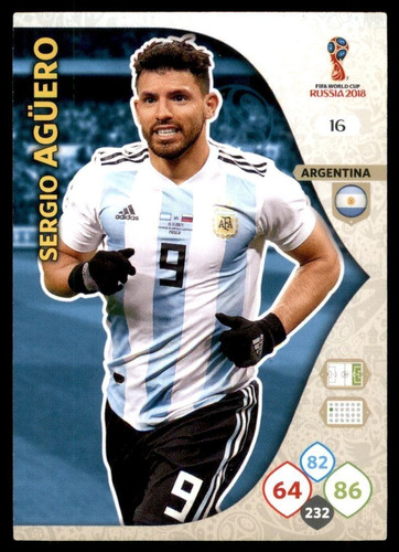 Carta Adrenalyn Xl Mundial Rusia 2018 / Sergio Aguero