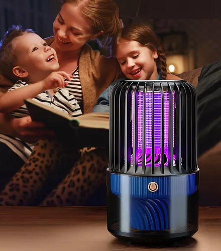 Matamosquitos Recargables para Interiores y Exteriores modo de Luz para Ambiente Nocturno Funcionamiento Silencioso Ahorro de Energía Haozi Bd-360