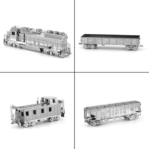 Nc Trenes Rompecabezas Metallic 3d Model A Scale R
