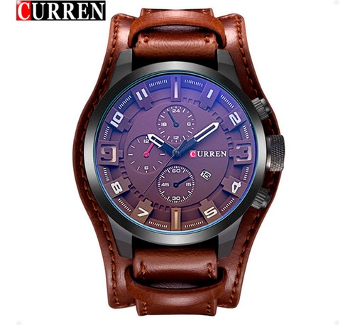Reloj Curren 8225 Cronografo Marrón Otec Diseño Elegante Funcionalidad Avanzada Y Precision Para El Hombre Moderno