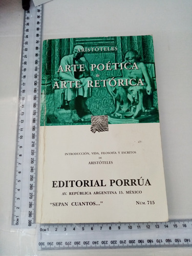 Libro Arte Poetica Aristoteles Porrua 