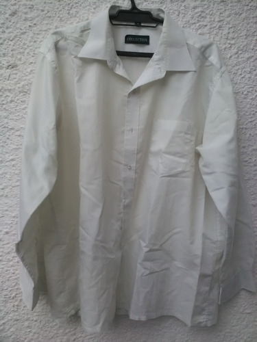 Camisa Collection Blanca Manga Larga Talle 44.