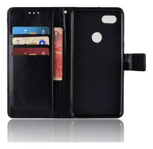 Funda Anticaída Para Google Pixel 3 Xl De Cuero Flip Cartera