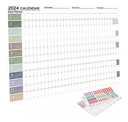 Calendario De Pared Para 2024, Planificador De Pared Grande