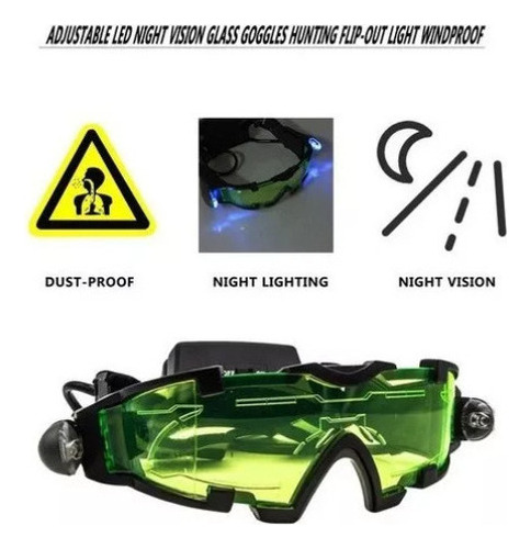 Gafas De Visión Nocturna Plegables Airsof For Ciclismo, Caz