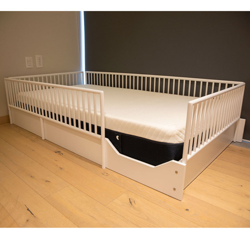 Cama Cuna Para Bebe De Madera En 7 Colores Mate Individual Color Beige