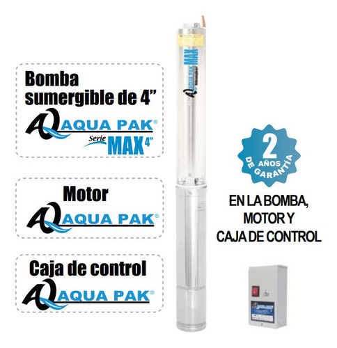 Bomba Sumergible Aquapak 0.5hp 115 Volts Max05-f/11152h