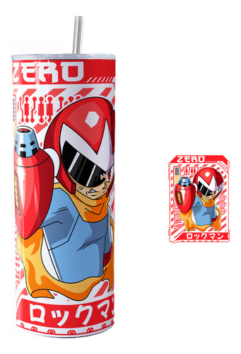 Termo Skinny Tumbler Con Estampado De Zero Megaman