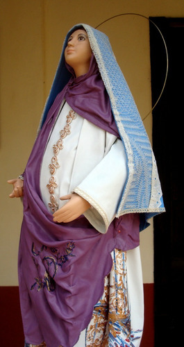 Virgen De La Dulce Espera 8 Hecha A Mano Artesanal (Usado)