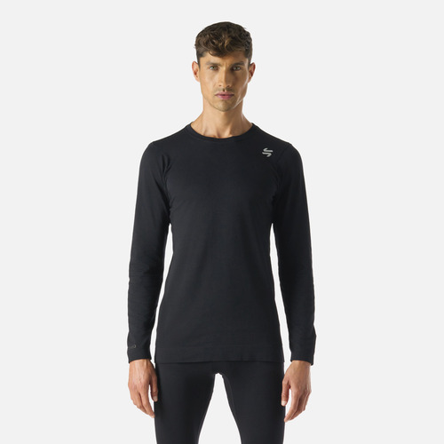 Polera Primera Capa Hombre Built To Move Negro