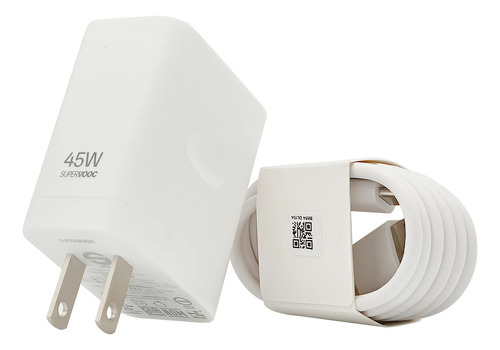 Cargador Oppo 45w Super Vooc Tipo C Original Reno Lite Pro Blanco