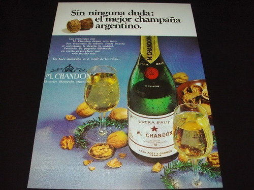 (pb012) Publicidad Clipping M. Chandon Extra Brut * 1972