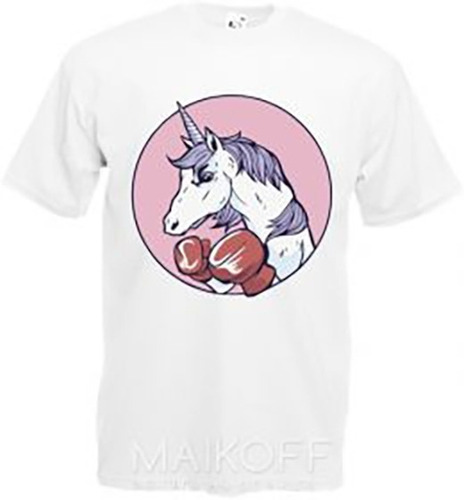 Playera Camiseta Unicornio Boxeador Boxing Guant Caballo Ros